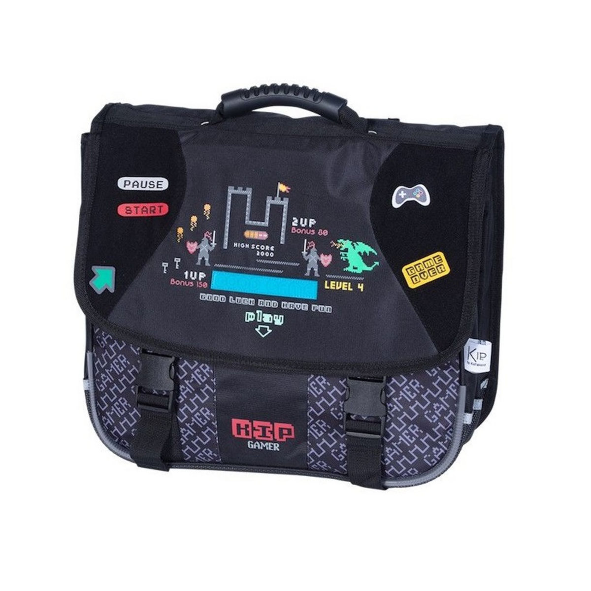 Cartable 38 cm CP/CE1/CE2 noir KIP GAMING
