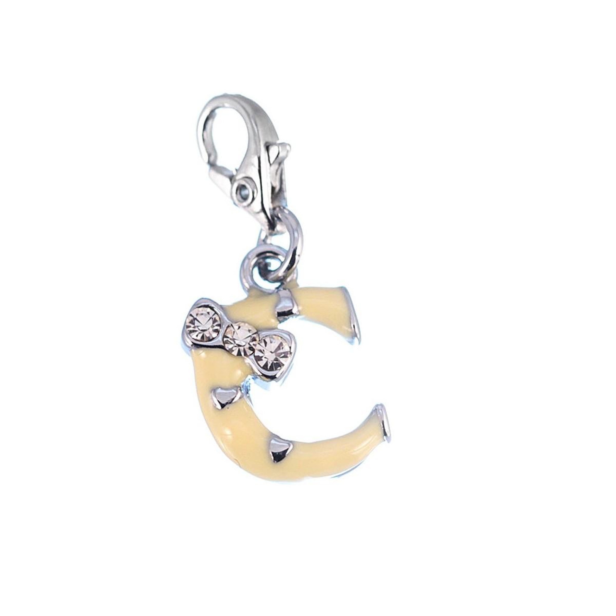 SC CRYSTAL Charm Lettre C jaune SC Crystal