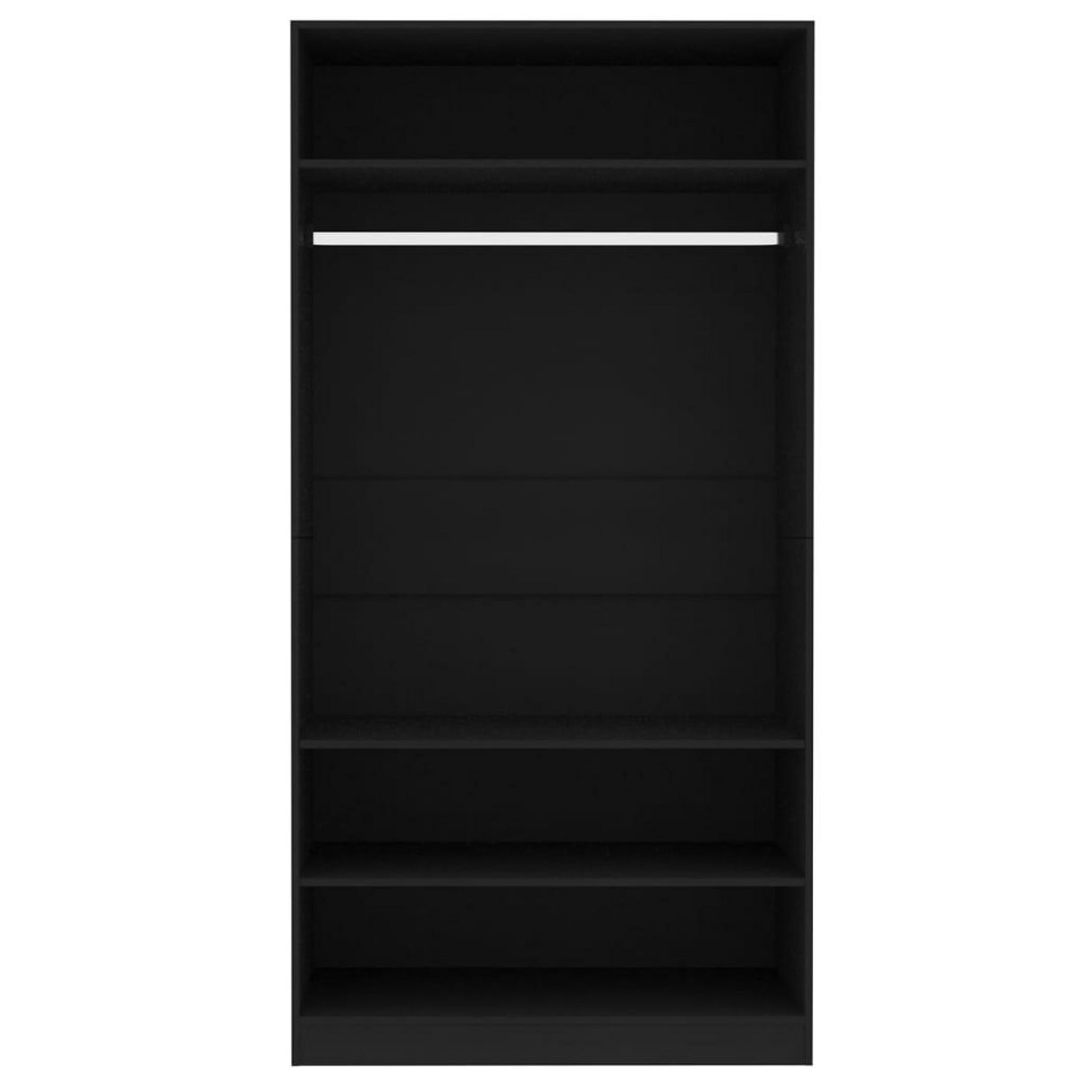 VIDAXL Garde-robe Noir 100 x 50 x 200 cm Bois d'ingenierie