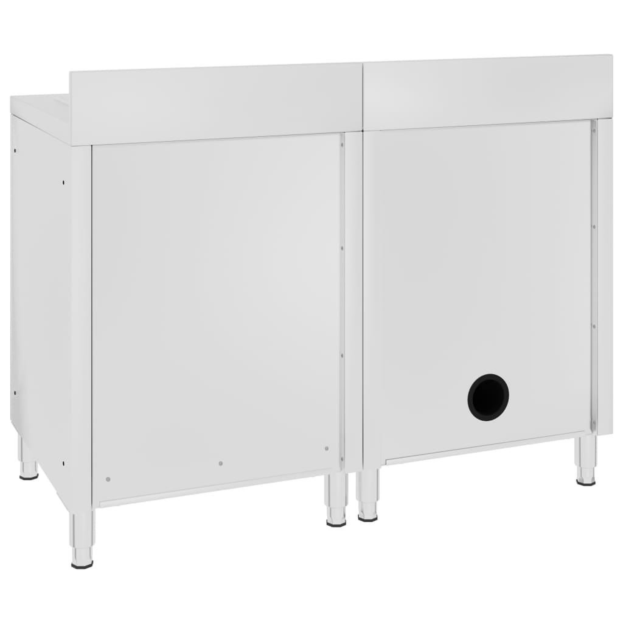 Voir la diapositive 4 : VIDAXL Evier de cuisine commercial Acier inoxydable 120x60x96 cm