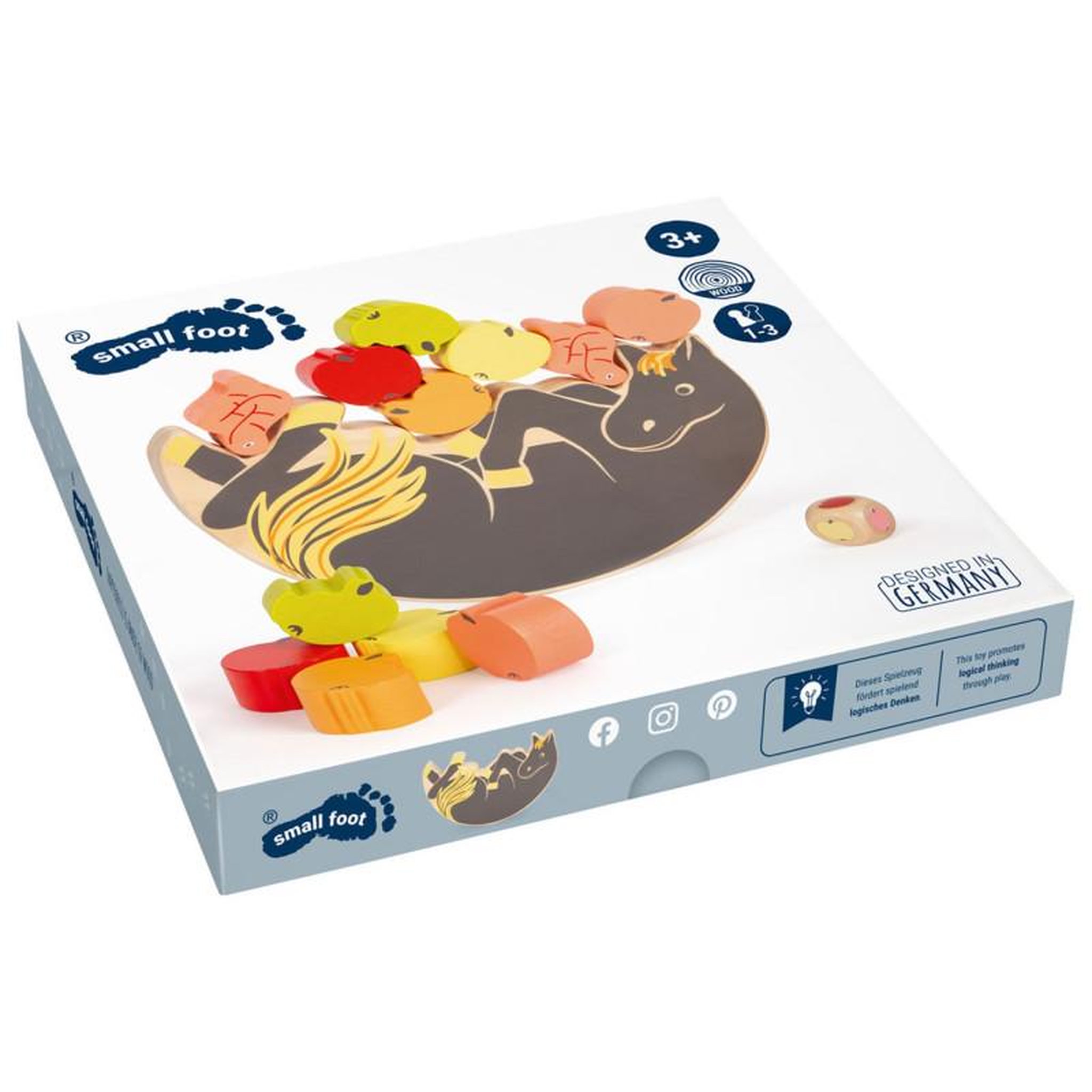 Voir la diapositive 2 : SMALL FOOT Small Foot - Wooden Balance Game Horse, 7 pcs. 12236