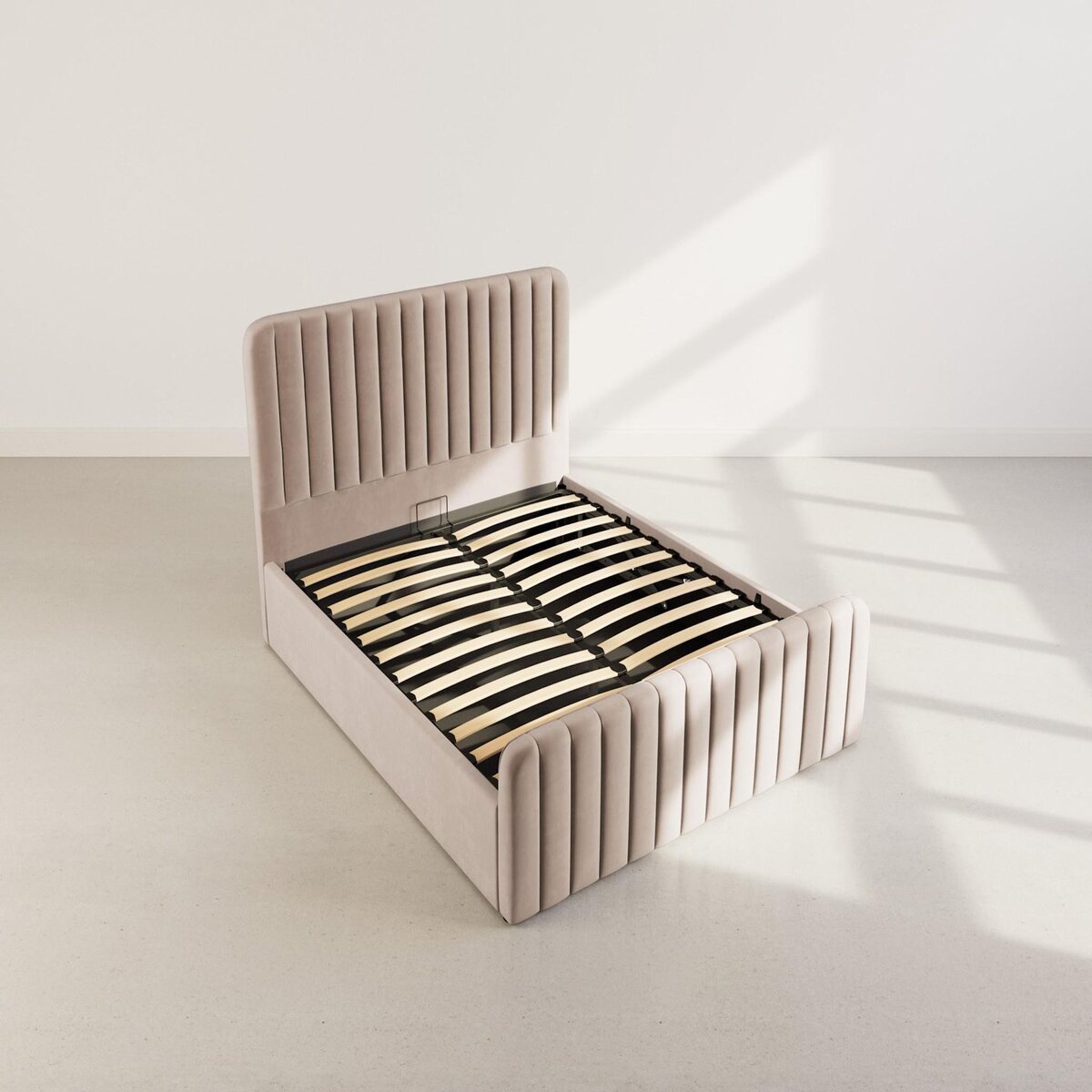 BEST MOBILIER Alice - lit coffre - 160x200 cm - en velours