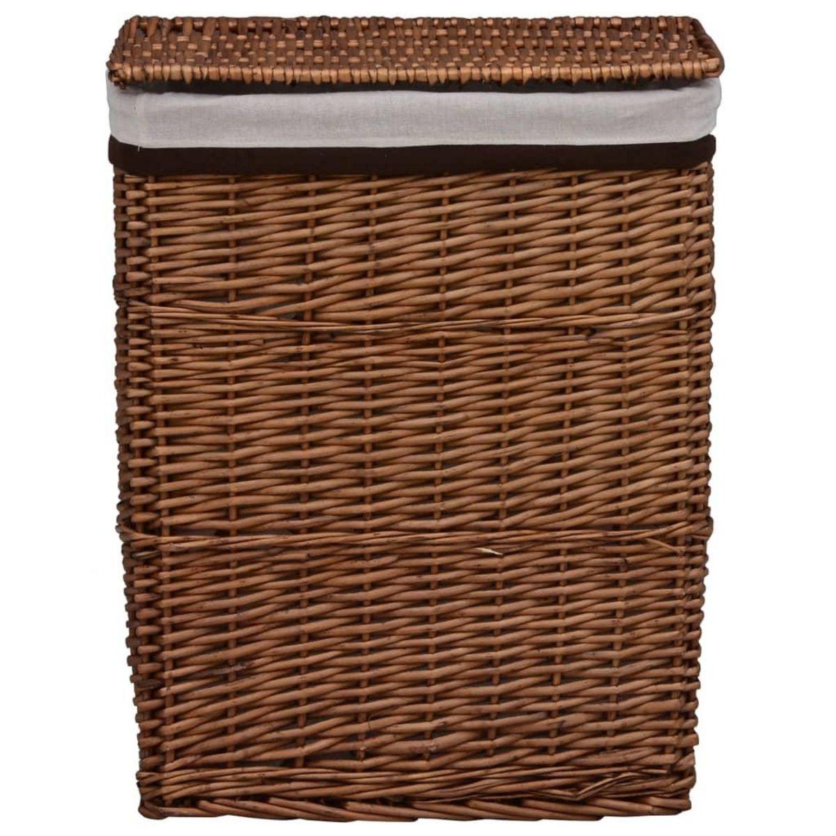 VIDAXL Panier a linge Marron Saule