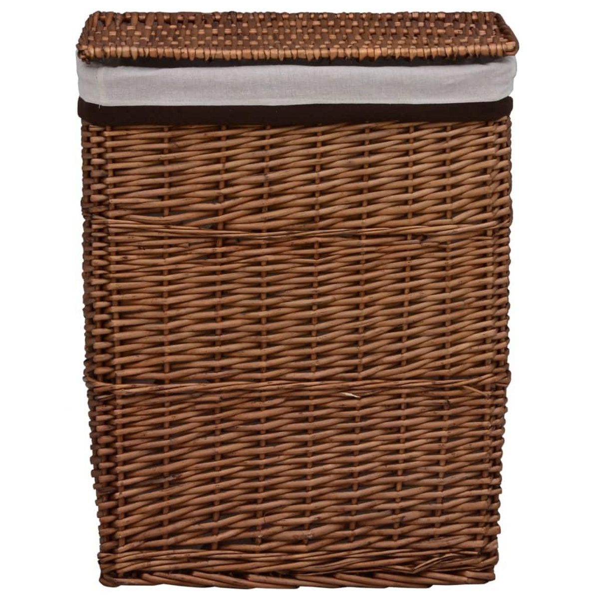 VIDAXL Panier a linge Marron Saule
