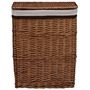 Voir la diapositive 2 : VIDAXL Panier a linge Marron Saule