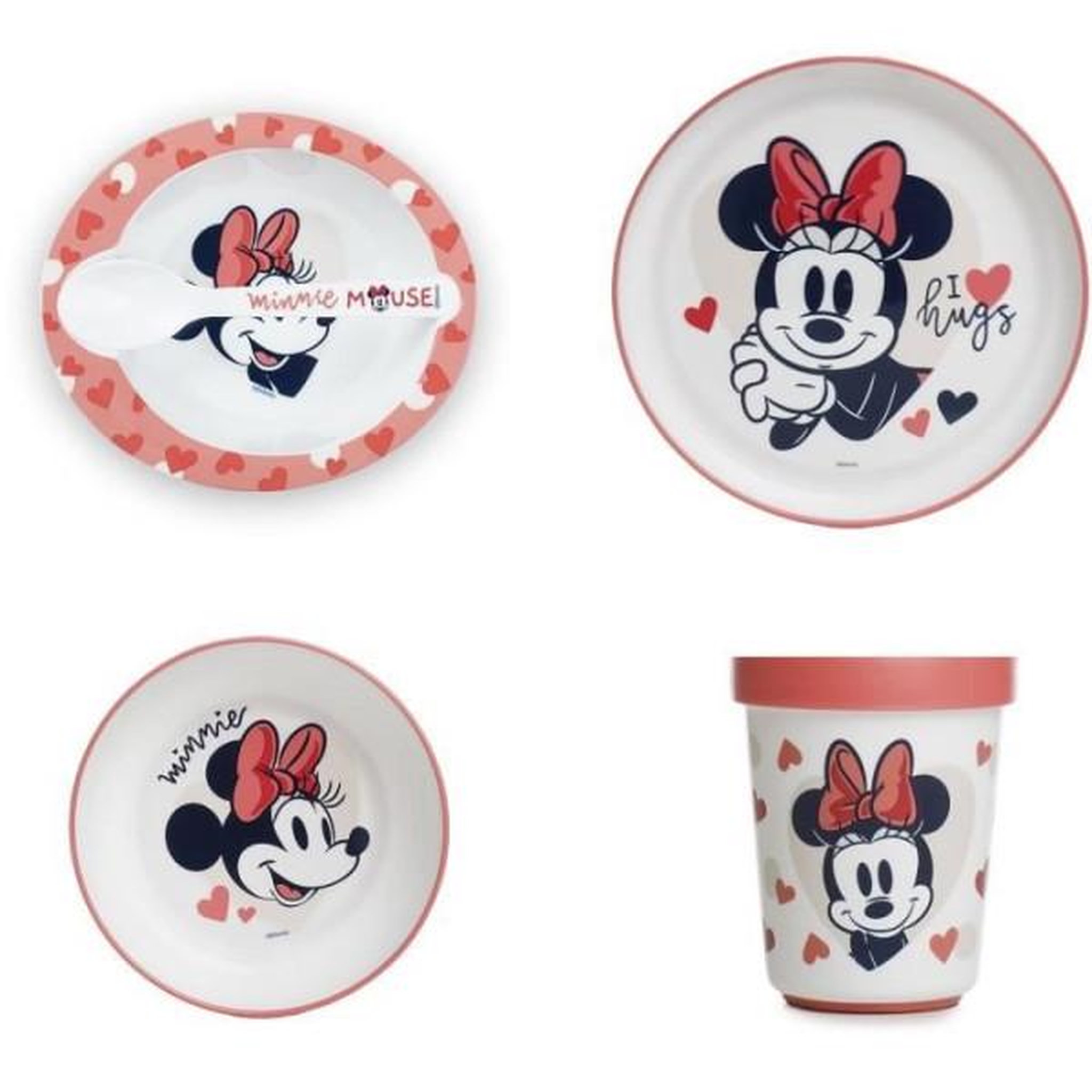 Voir la diapositive 1 : THERMOBABY Pack repas 2eme âge THERMOBABY MINNIE - Assiette + bol + gobelet + set de 2 cuilleres