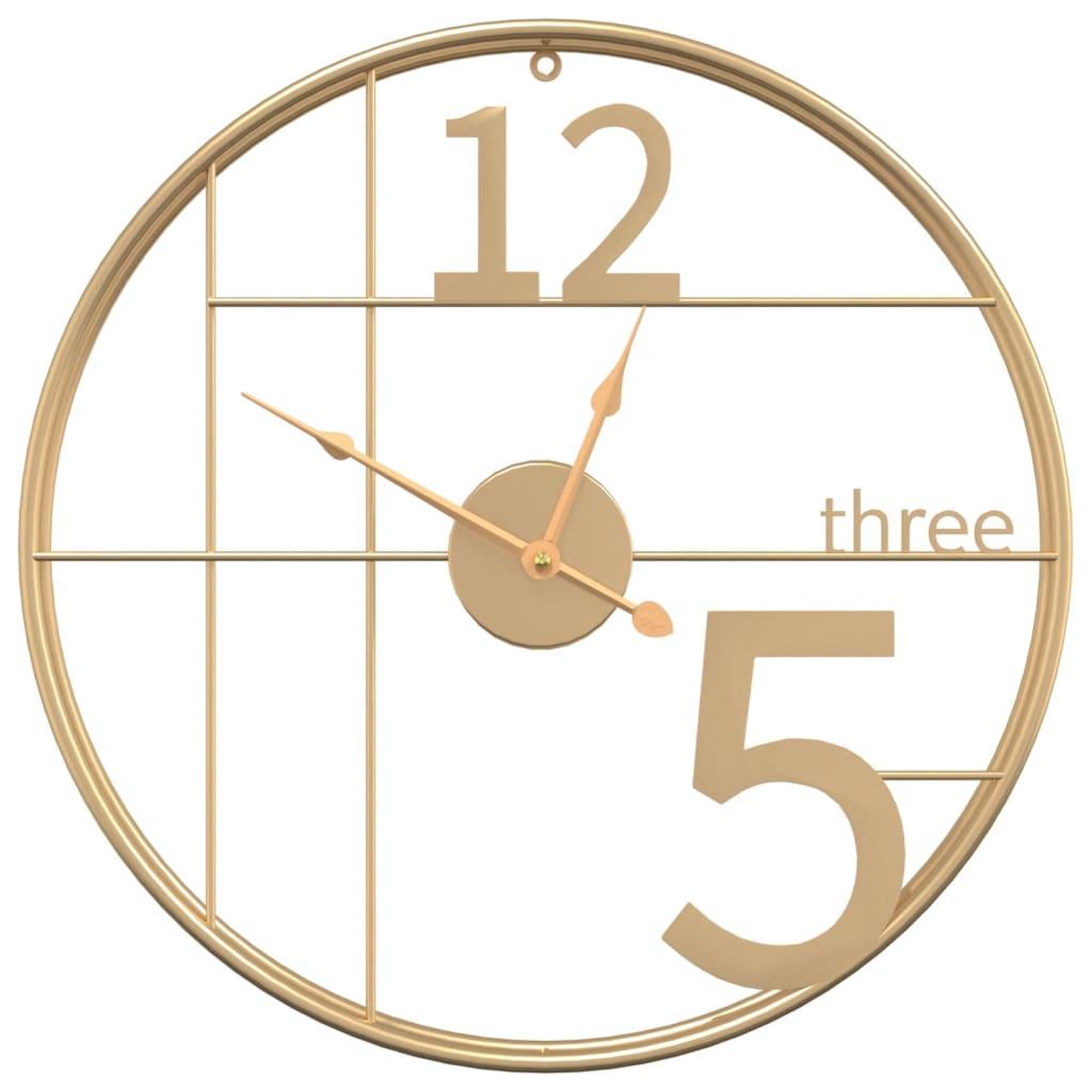 Voir la diapositive 2 : VIDAXL Horloge murale dore Ø50 cm fer
