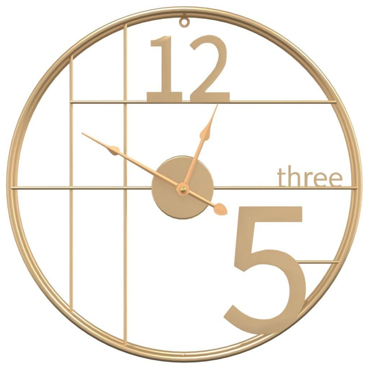 VIDAXL Horloge murale dore Ø50 cm fer