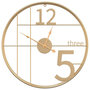 Voir la diapositive 2 : VIDAXL Horloge murale dore Ø50 cm fer