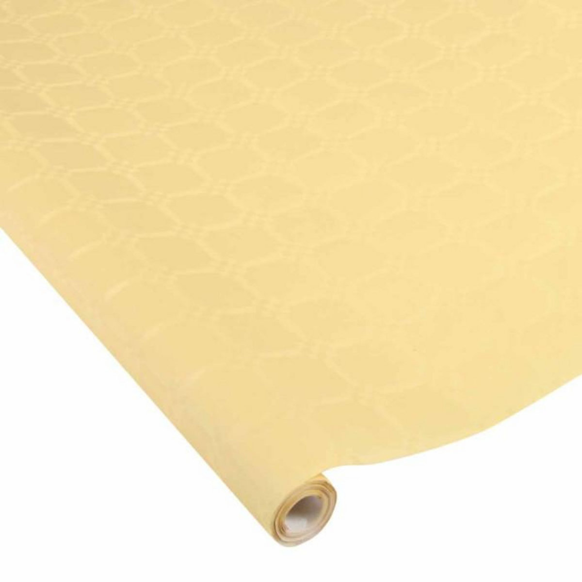 Paris Prix Nappe Papier  Damassée  1,18x5m Crème