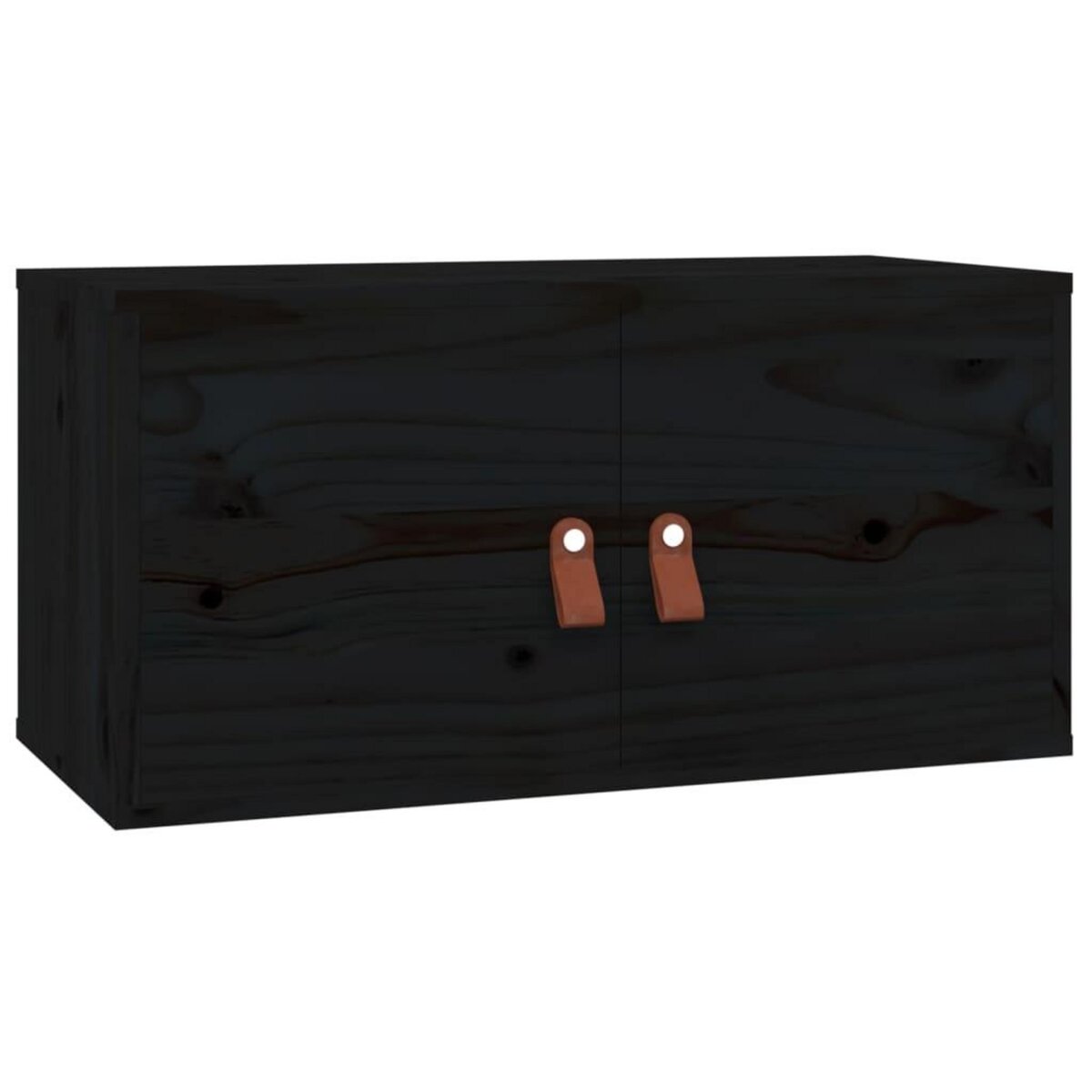 VIDAXL Armoire murale Noir 60x30x30 cm Bois de pin massif