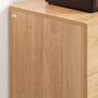 HOMCOM Commode vintage 6 tiroirs coulissants piètement bois de pin panneaux aspect bois de teck