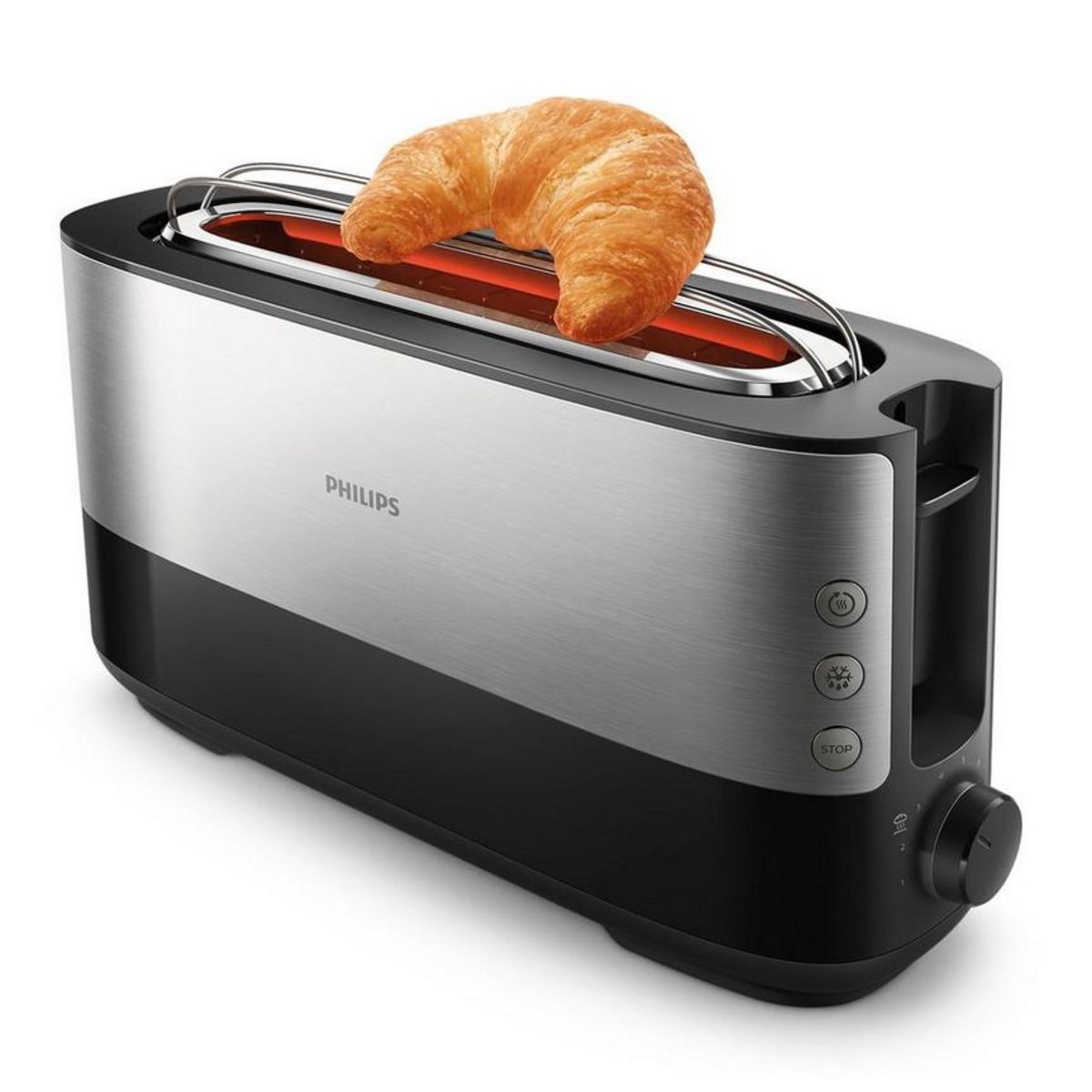 Philips Grille-pains 1 fente 1030w noir/inox - hd2692/90