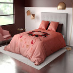 Les Ateliers du Linge Parure housse de couette 100%coton 47fils cancan dream. Coloris disponibles : Rouge