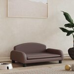 VIDAXL Lit pour chien marron 70x45x30 cm similicuir