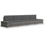 Voir la diapositive 2 : VIDAXL Salon de jardin 4 pcs Resine tressee Gris