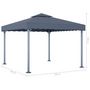 Voir la diapositive 6 : VIDAXL Tonnelle avec guirlande lumineuse LED 300x300 cm Anthracite