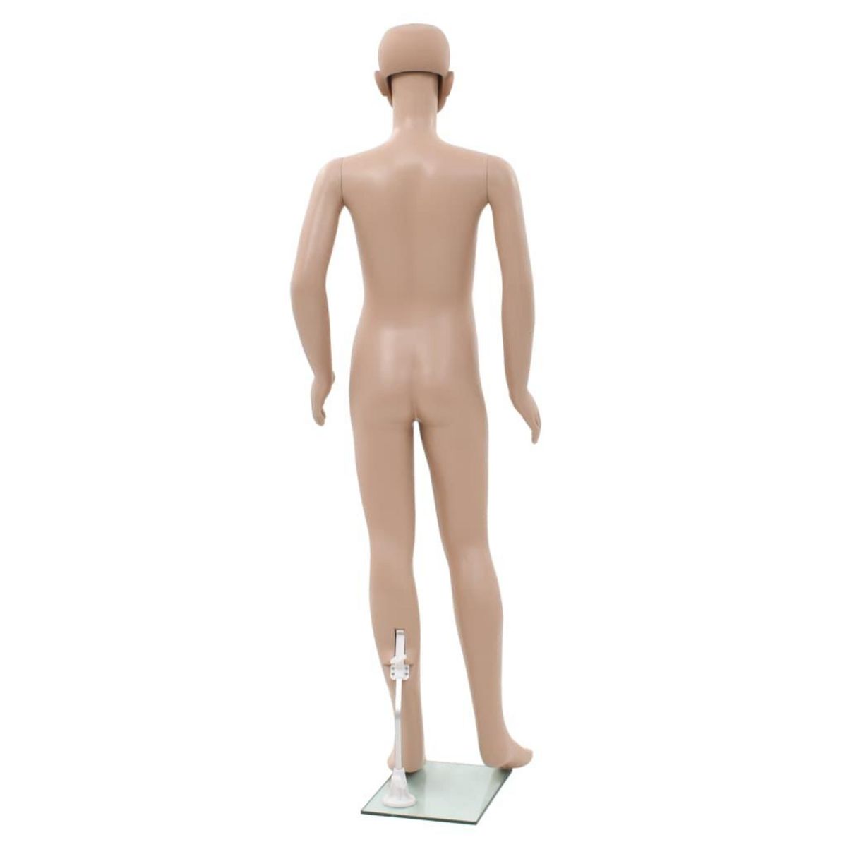 VIDAXL Mannequin enfant corps complet avec base verre Beige 140 cm