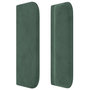 Voir la diapositive 4 : VIDAXL Tete de lit avec oreilles Vert fonce 103x16x78/88 cm Velours