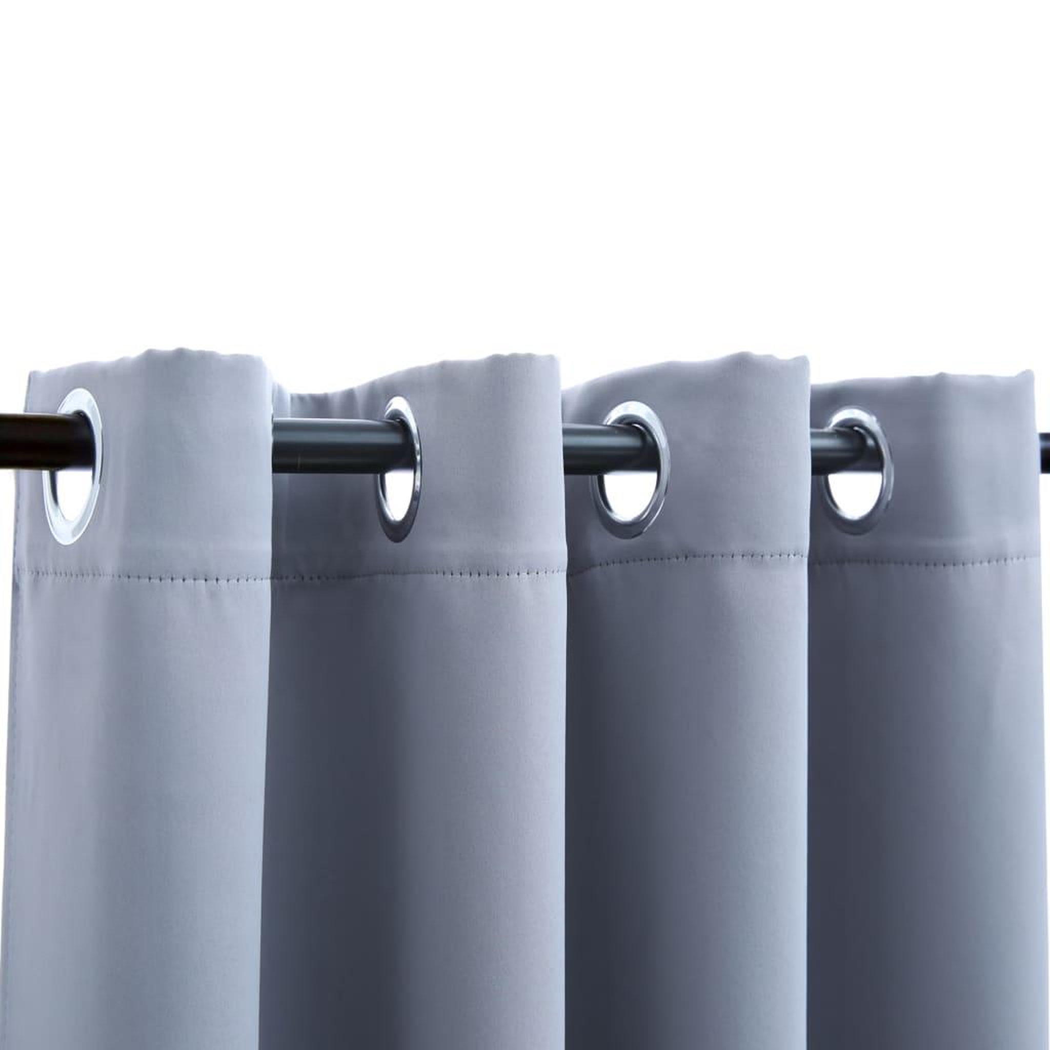 Voir la diapositive 4 : VIDAXL Rideau occultant avec anneaux en metal Gris 290x245 cm