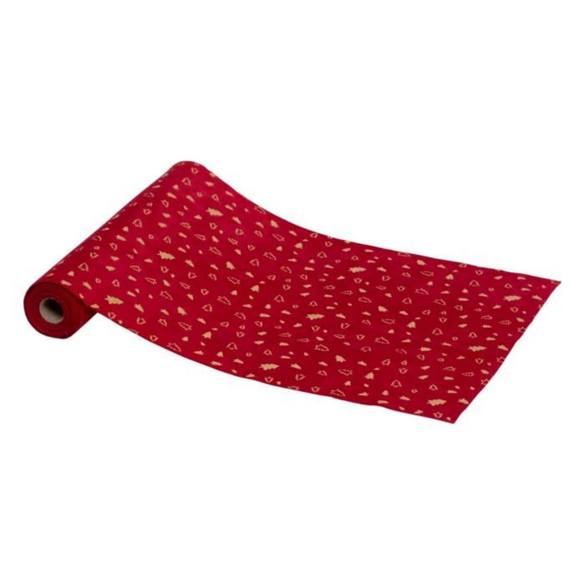 ATMOSPHERA Chemin de Table en Velours  Sapin  28x300cm Rouge