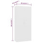 Voir la diapositive 6 : VIDAXL Armoire a chaussures Blanc 80 x 35,5 x 180 cm Bois d'ingenierie