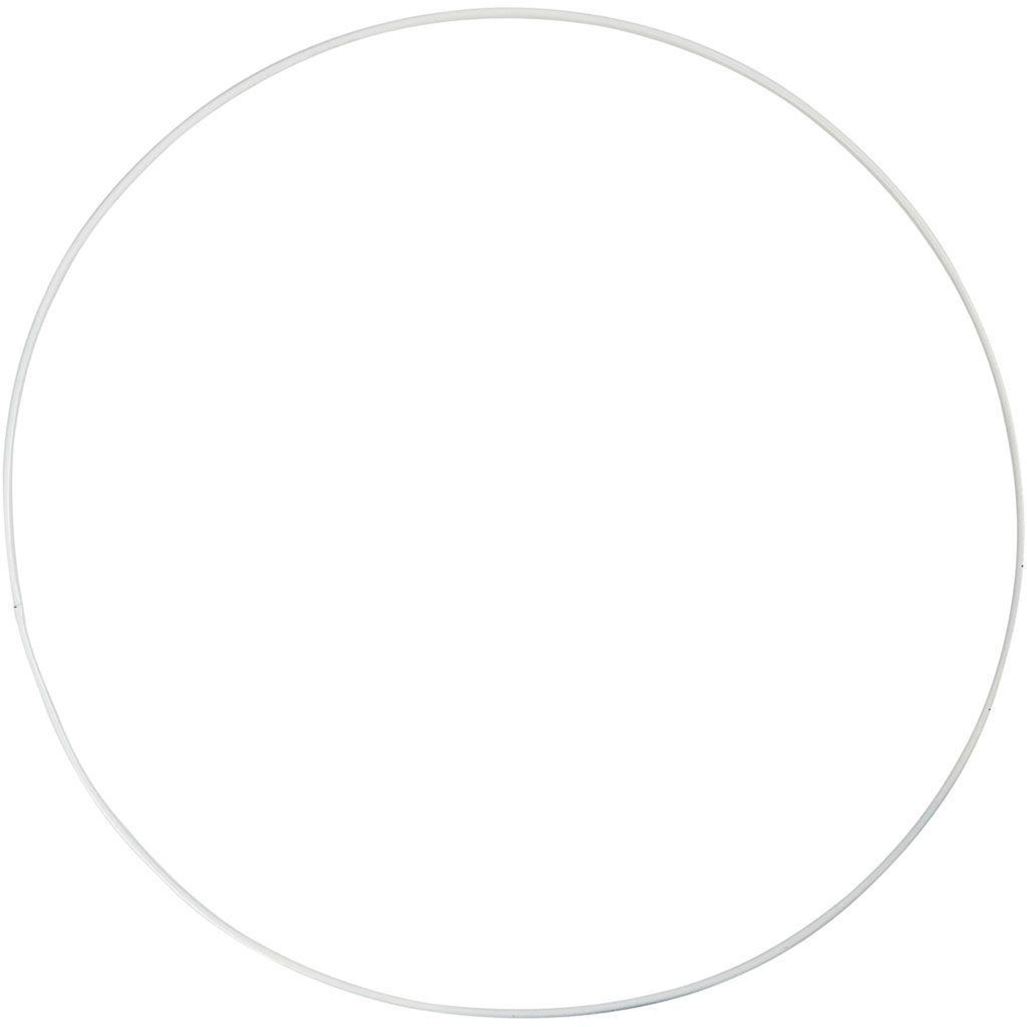 Voir la diapositive 2 : CREATIV COMPANY 5 cercles en métal blanc - Ø 30 cm