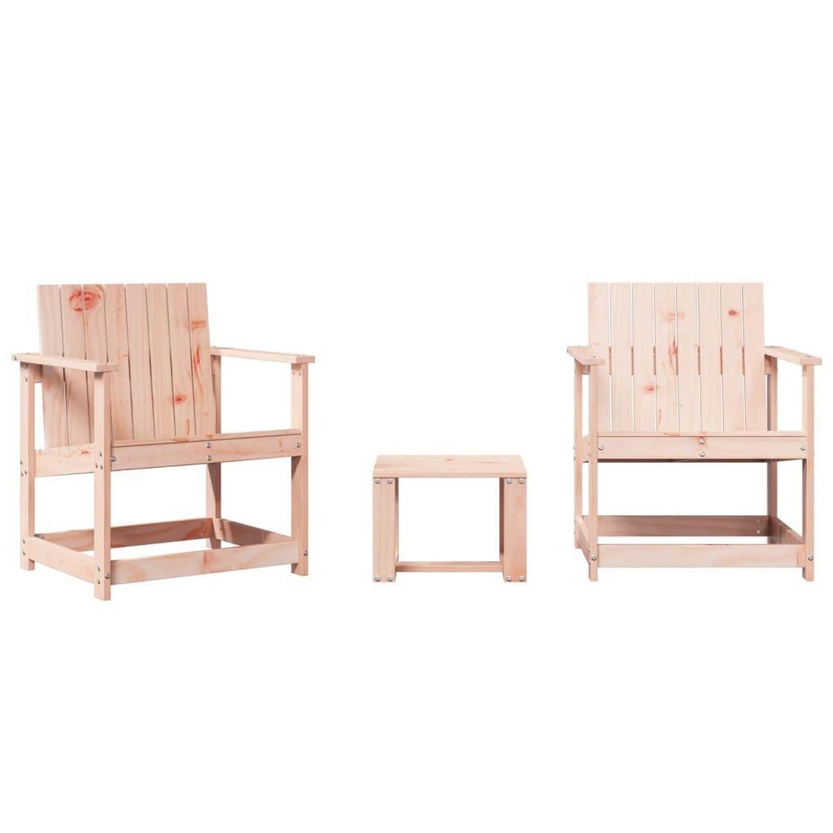 VIDAXL Salon de jardin 3 pcs bois massif douglas