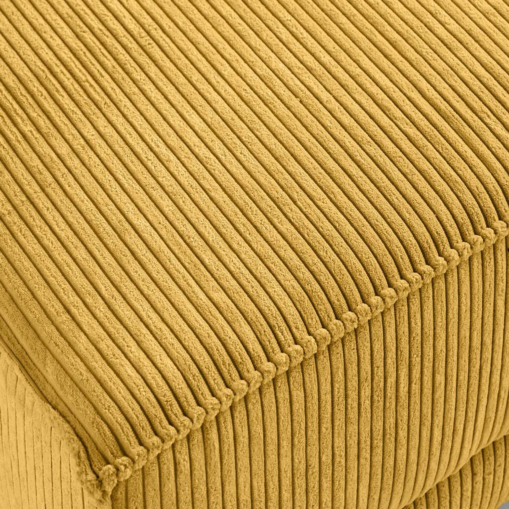 Voir la diapositive 4 : BEST MOBILIER Charlie - pouf - pieds hauts - en velours côtelé