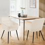 Voir la diapositive 2 : ID MARKET Lot de 2 chaises de salle à manger, fauteuils de table MADY en velours beige