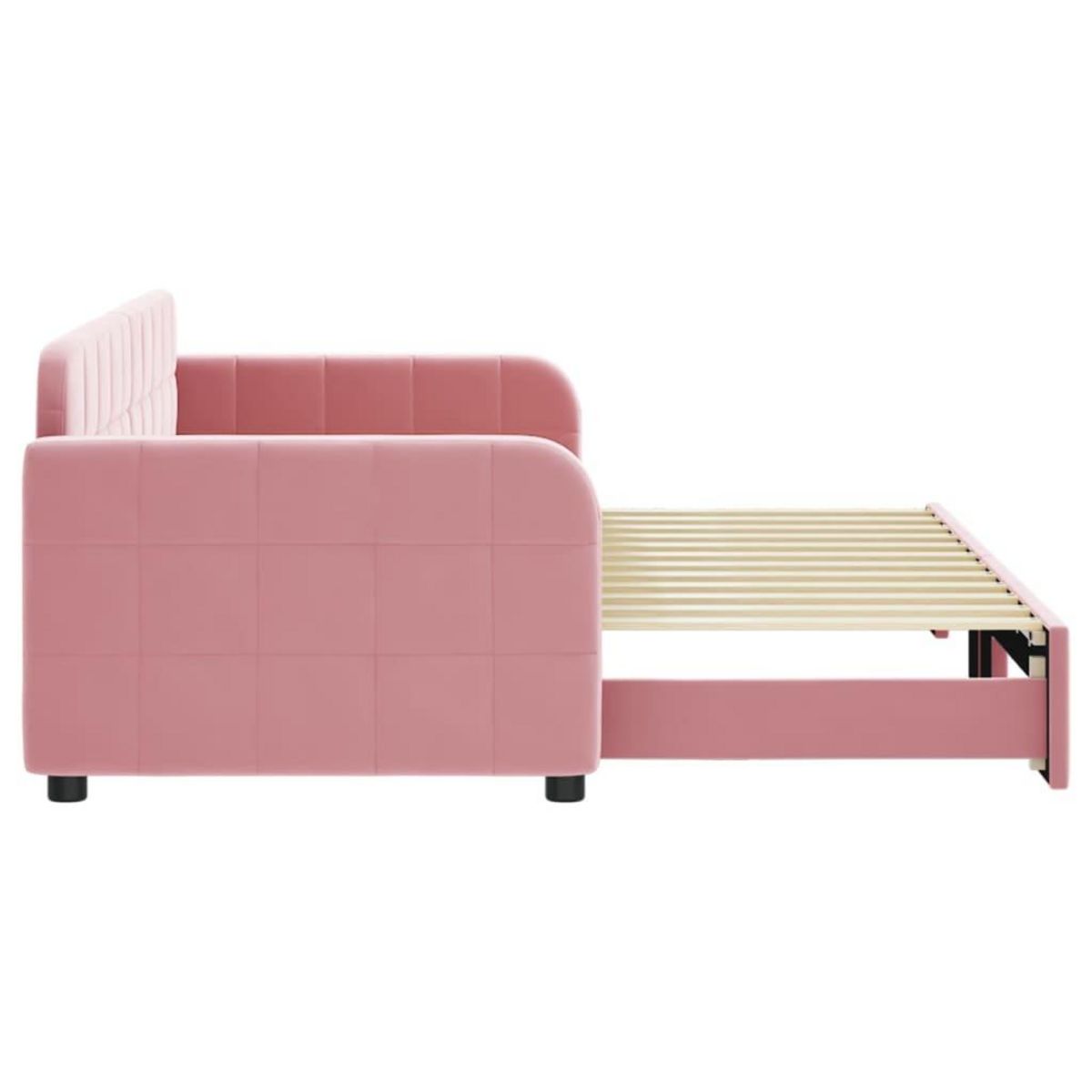 VIDAXL Lit de jour avec gigogne sans matelas rose 80x200 cm