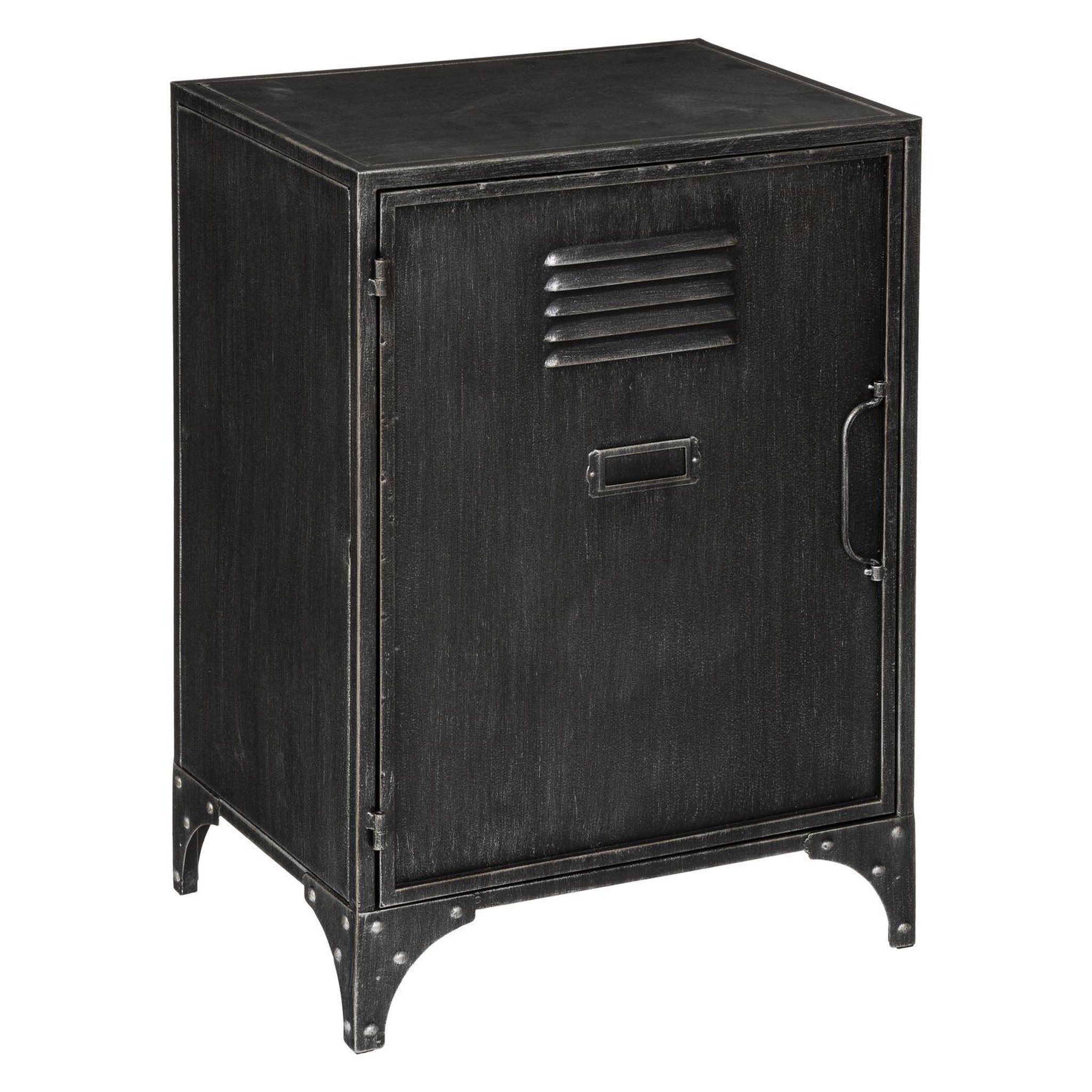 Voir la diapositive 1 : ATMOSPHERA Table de chevet 1 porte Sevin - Gris anthracite