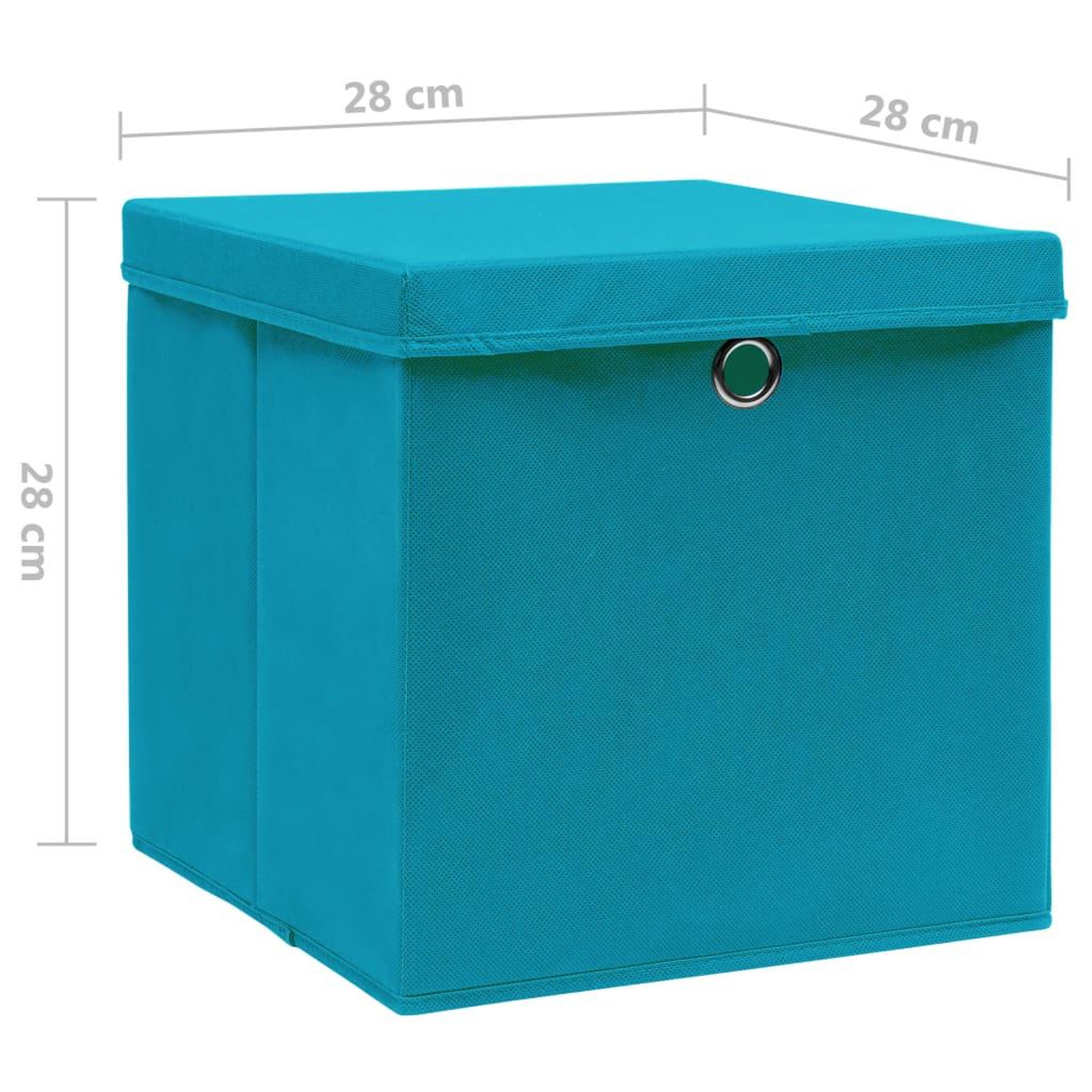 Voir la diapositive 6 : VIDAXL Boîtes de rangement avec couvercles 10pcs 28x28x28cm Bleu azure