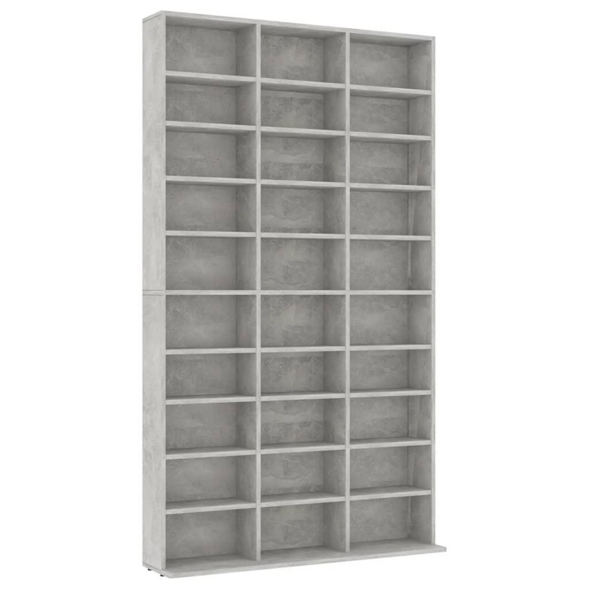 VIDAXL Armoire a CD Gris beton 102x16x177,5 cm Bois d'ingenierie