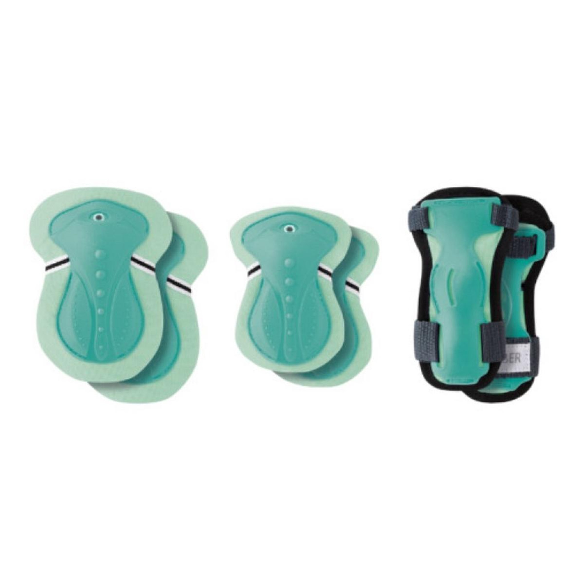 Voir la diapositive 2 : Globber Set 3 protections Jurnior XS 6-10 menthe