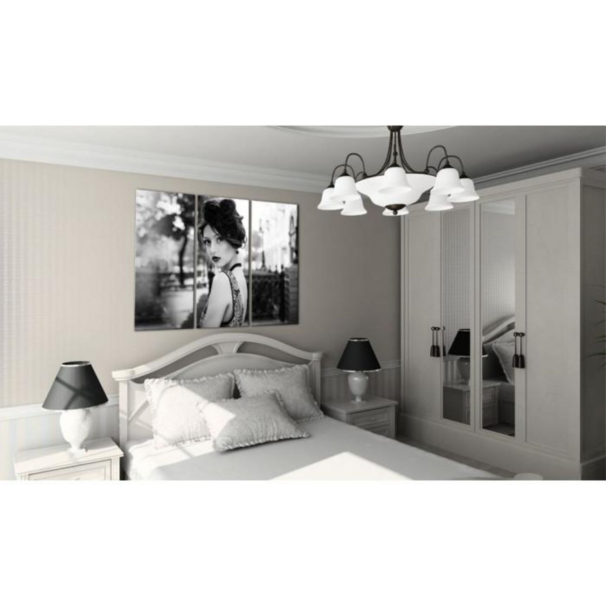 Paris Prix Tableau Imprimé  Femme élegante dans un Style Rétro  40x60cm