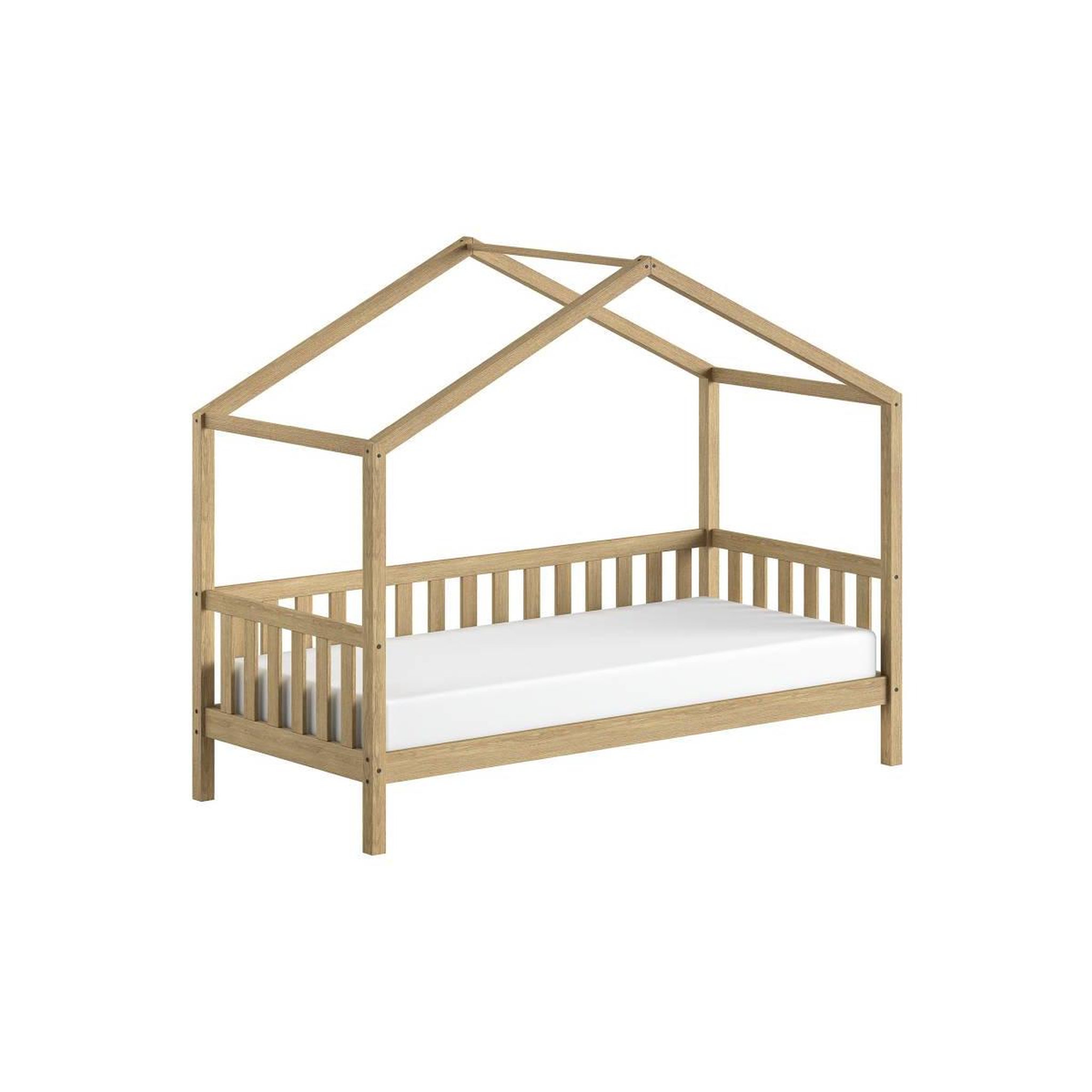 Voir la diapositive 2 : Paris Prix Lit cabane enfant  nature ii  90x200cm naturel