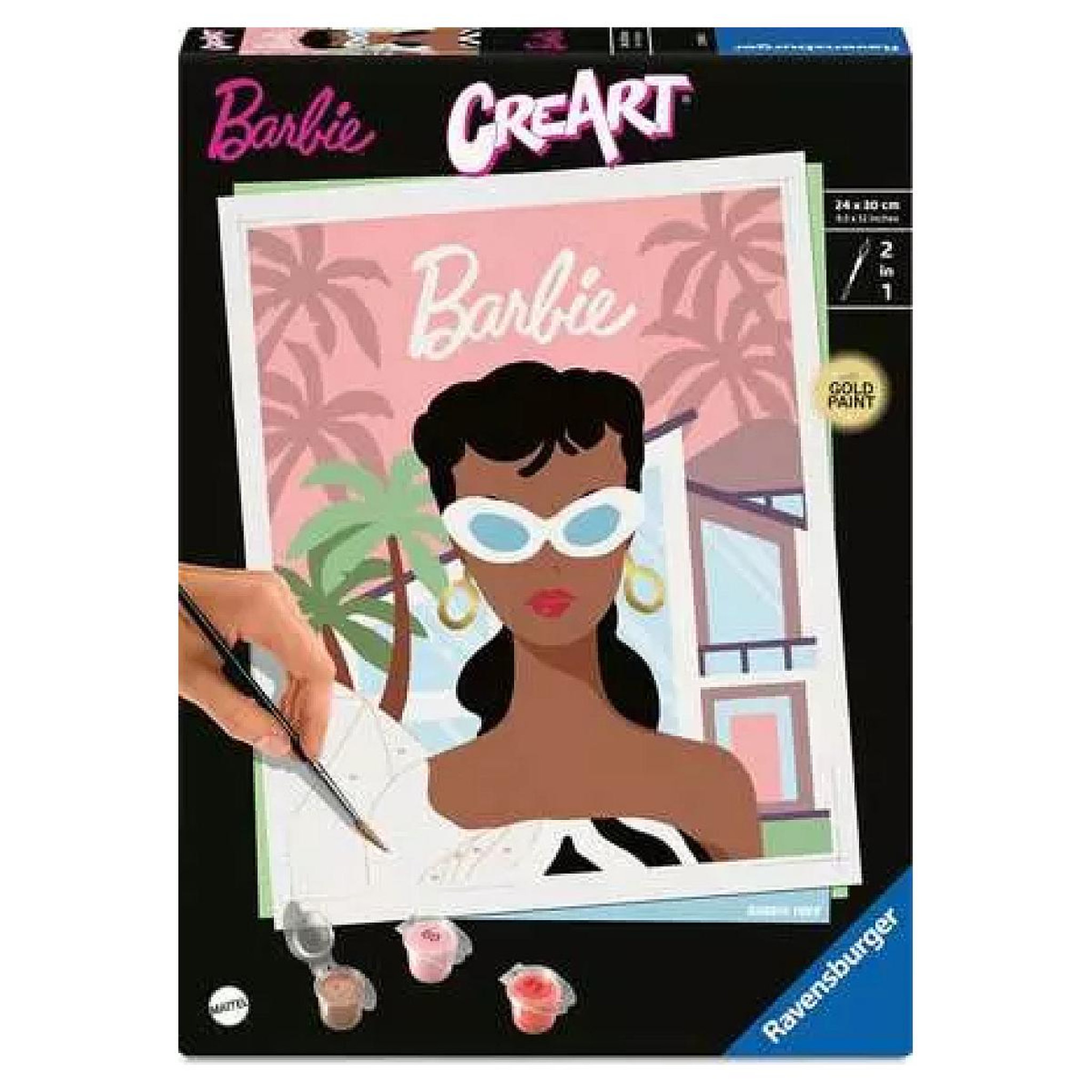Voir la diapositive 2 : RAVENSBURGER Peinture par numero adulte - CreArt - 24x30cm - Barbie 1959