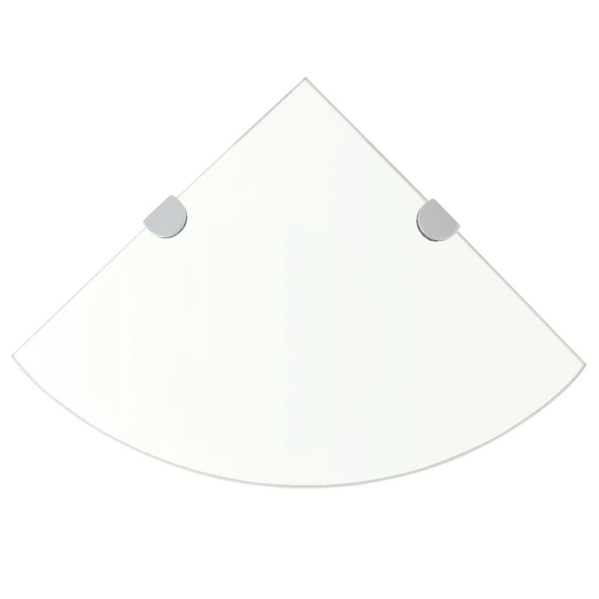 VIDAXL Etagere de coin + supports chromes Verre Transparent 25 x 25 cm