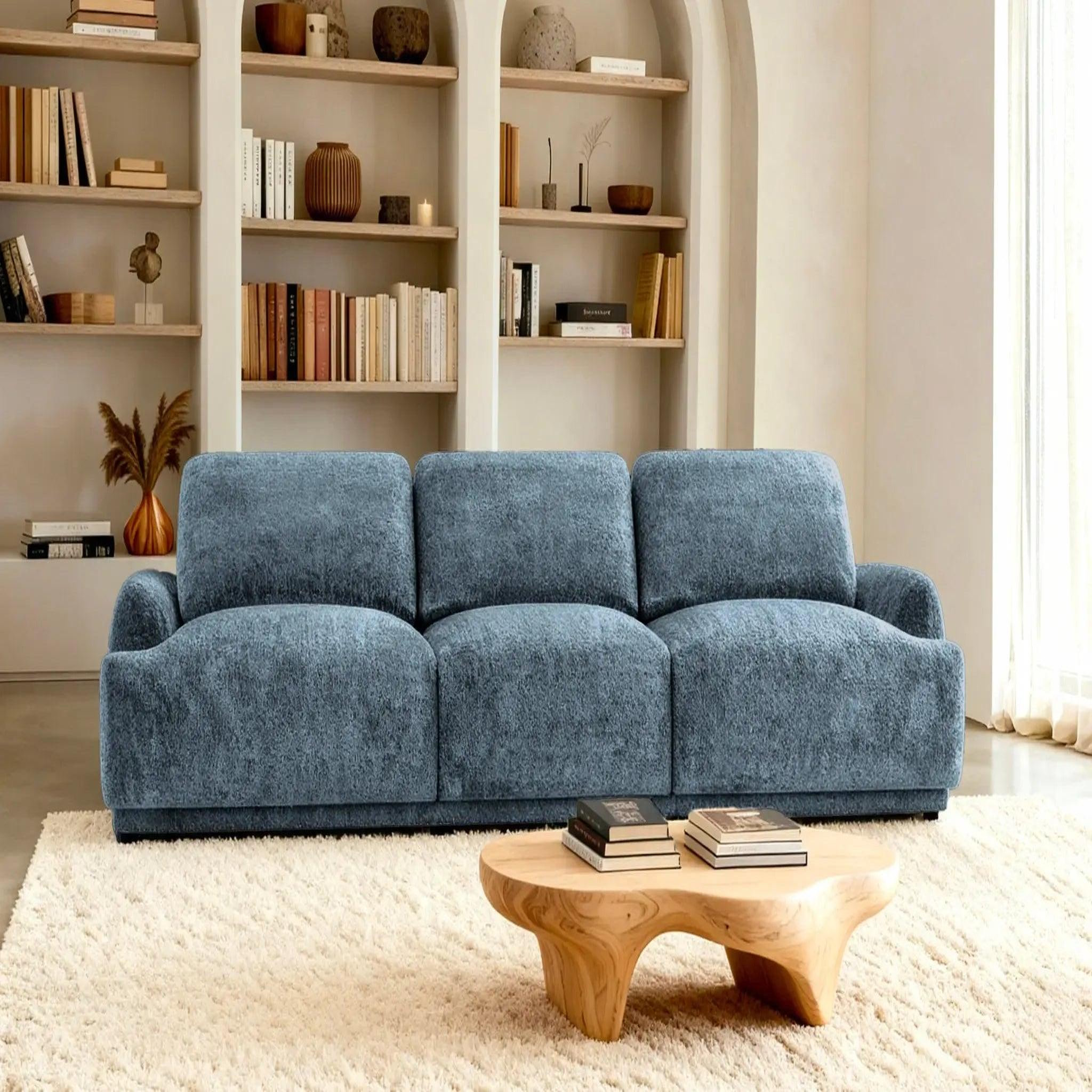 Voir la diapositive 2 : CASANOVA PARIS Rosalie - canapé droit tissu chenille 3 places