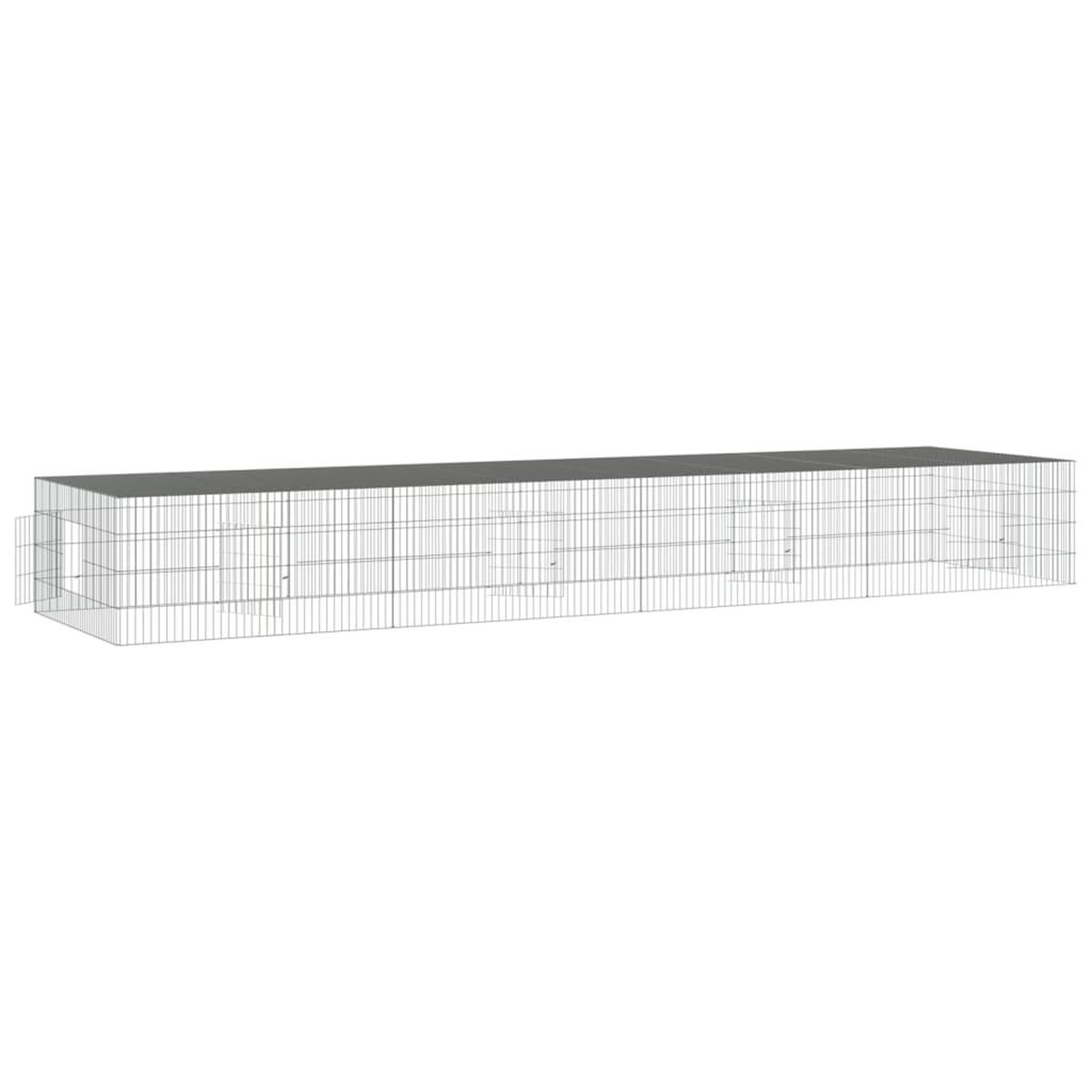 Voir la diapositive 4 : VIDAXL Cage a lapin 4 panneaux 433x109x54 cm Fer galvanise