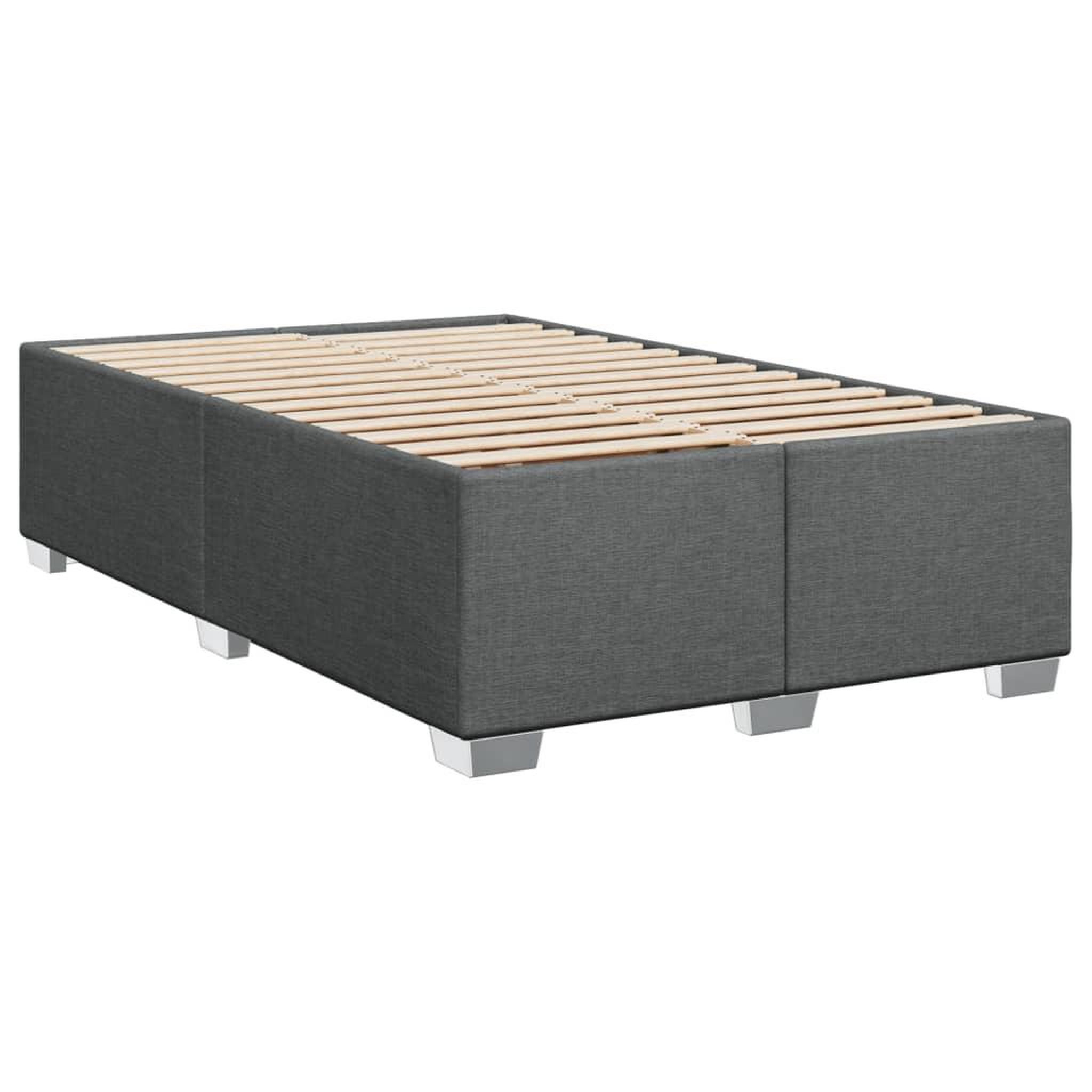 Voir la diapositive 3 : VIDAXL Cadre de lit sans matelas gris fonce 120x190 cm tissu