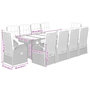 Voir la diapositive 6 : VIDAXL Ensemble a manger de jardin 11 pcs coussins noir resine tressee