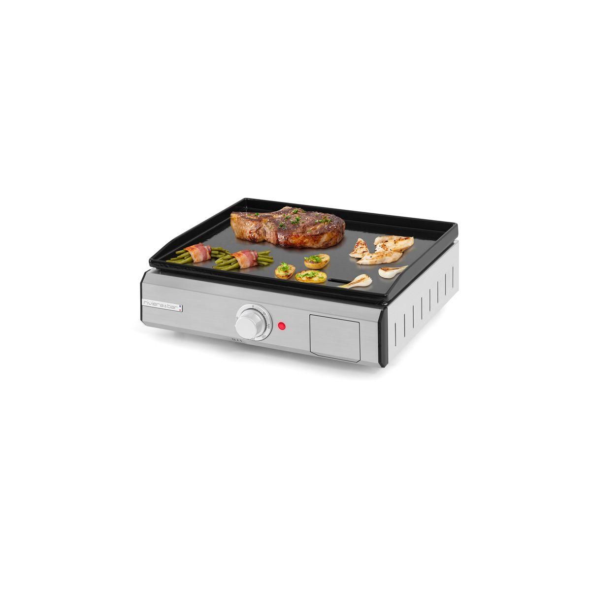 Riviera & Bar Plancha électrique QPL1045 émaillée à poser, 45x35 cm