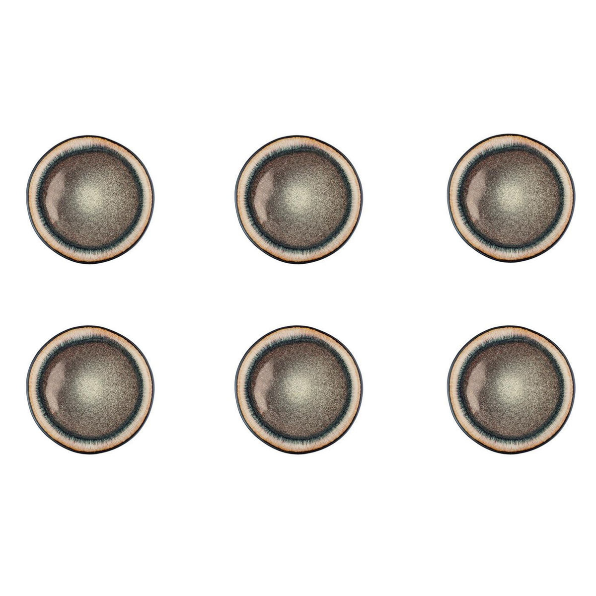 BJORN Assiette IRIS Ø21,5cm - 6 pièces - Marron sauvage