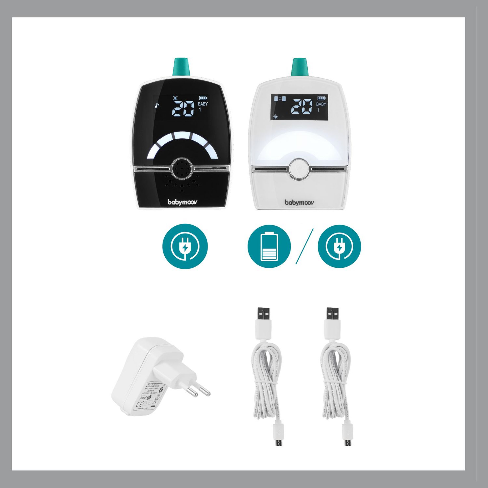 Voir la diapositive 6 : BABYMOOV Babyphone Audio Premium Care - 1400 mètres