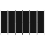 VIDAXL Cloison de separation 6 panneaux Noir 300x180 cm