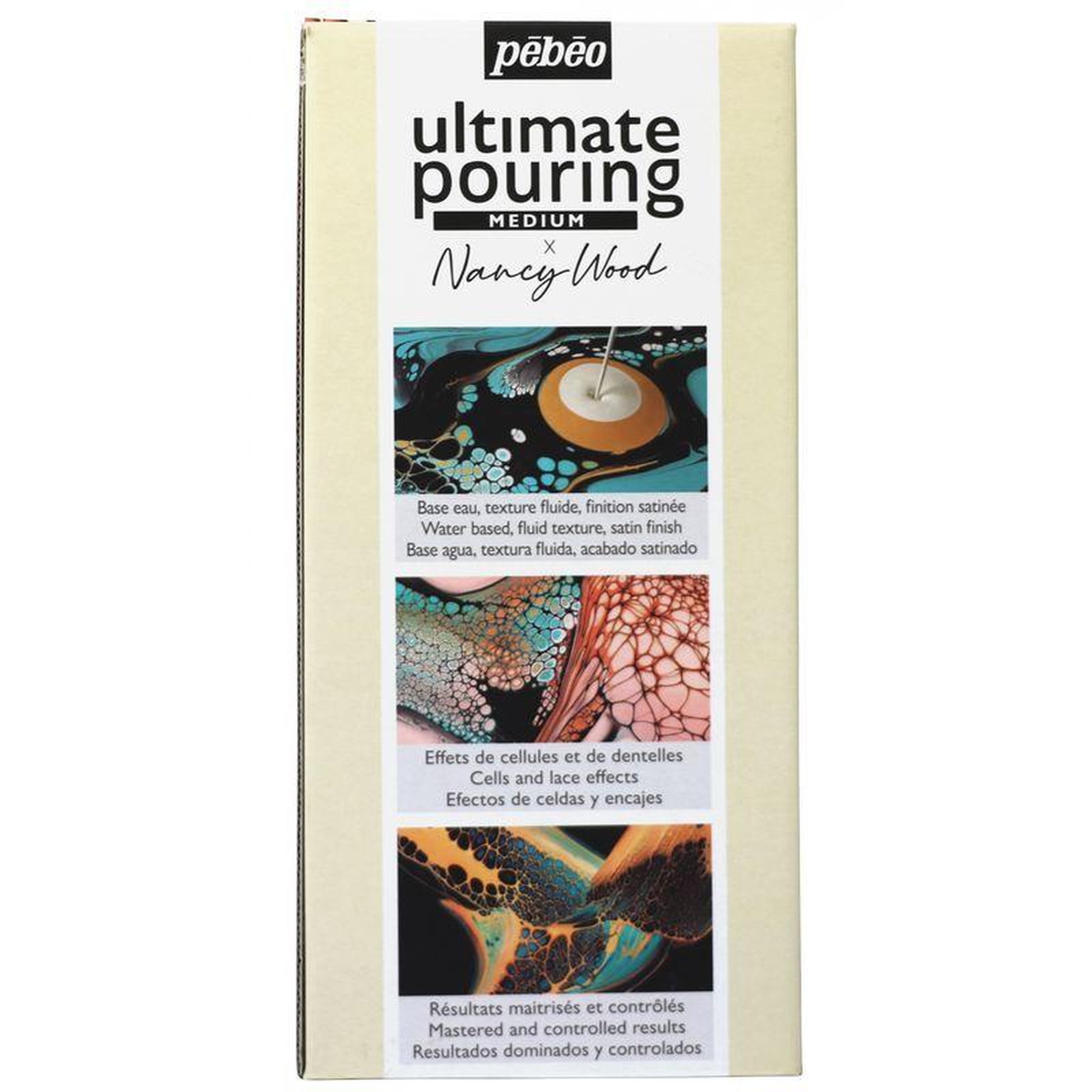 Voir la diapositive 3 : Pebeo Kit d'initiation à la technique de pouring - 1 litre