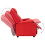 VIDAXL 321309 Reclining Chair Red Faux Leather