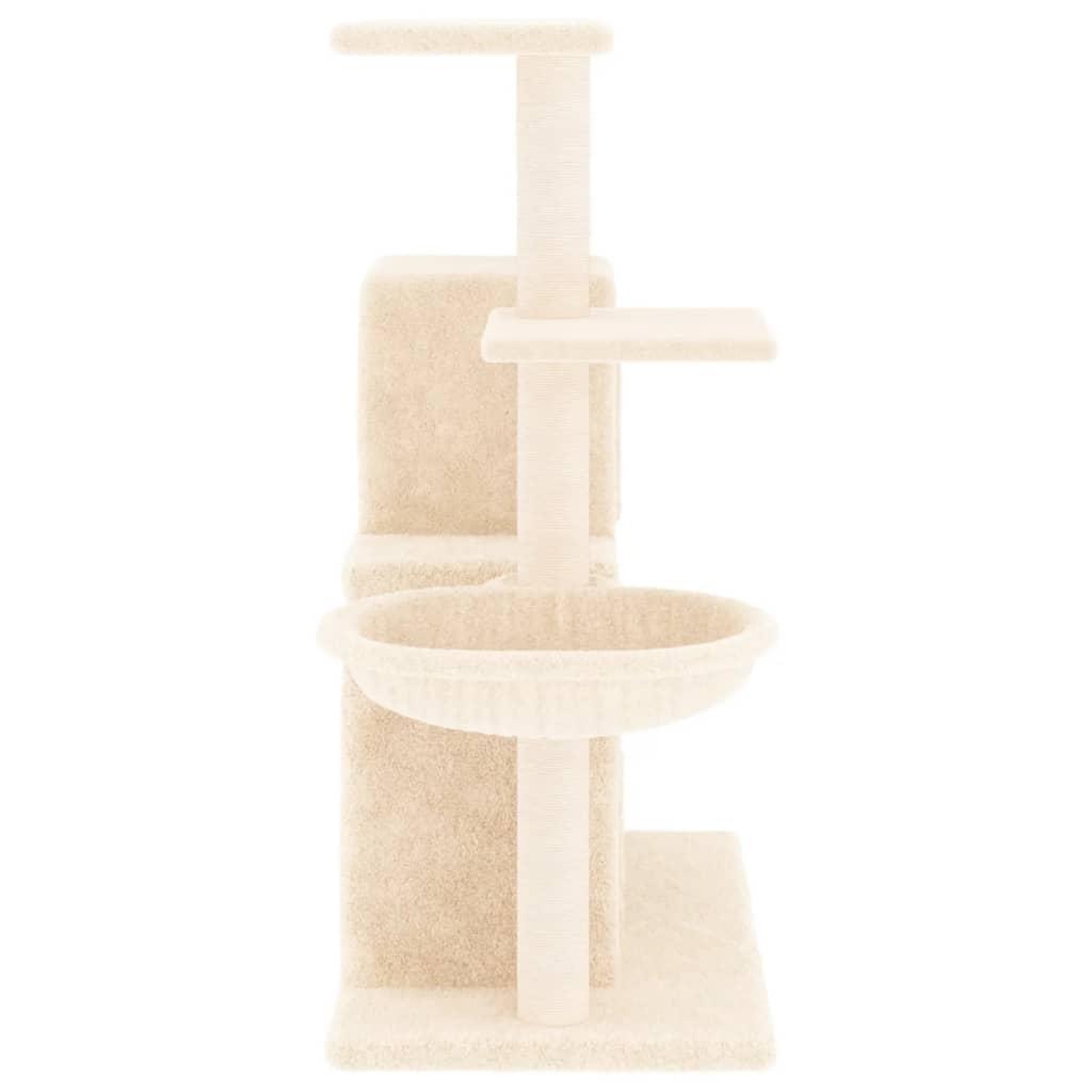 Voir la diapositive 4 : VIDAXL Arbre a chat avec griffoirs en sisal Creme 83 cm